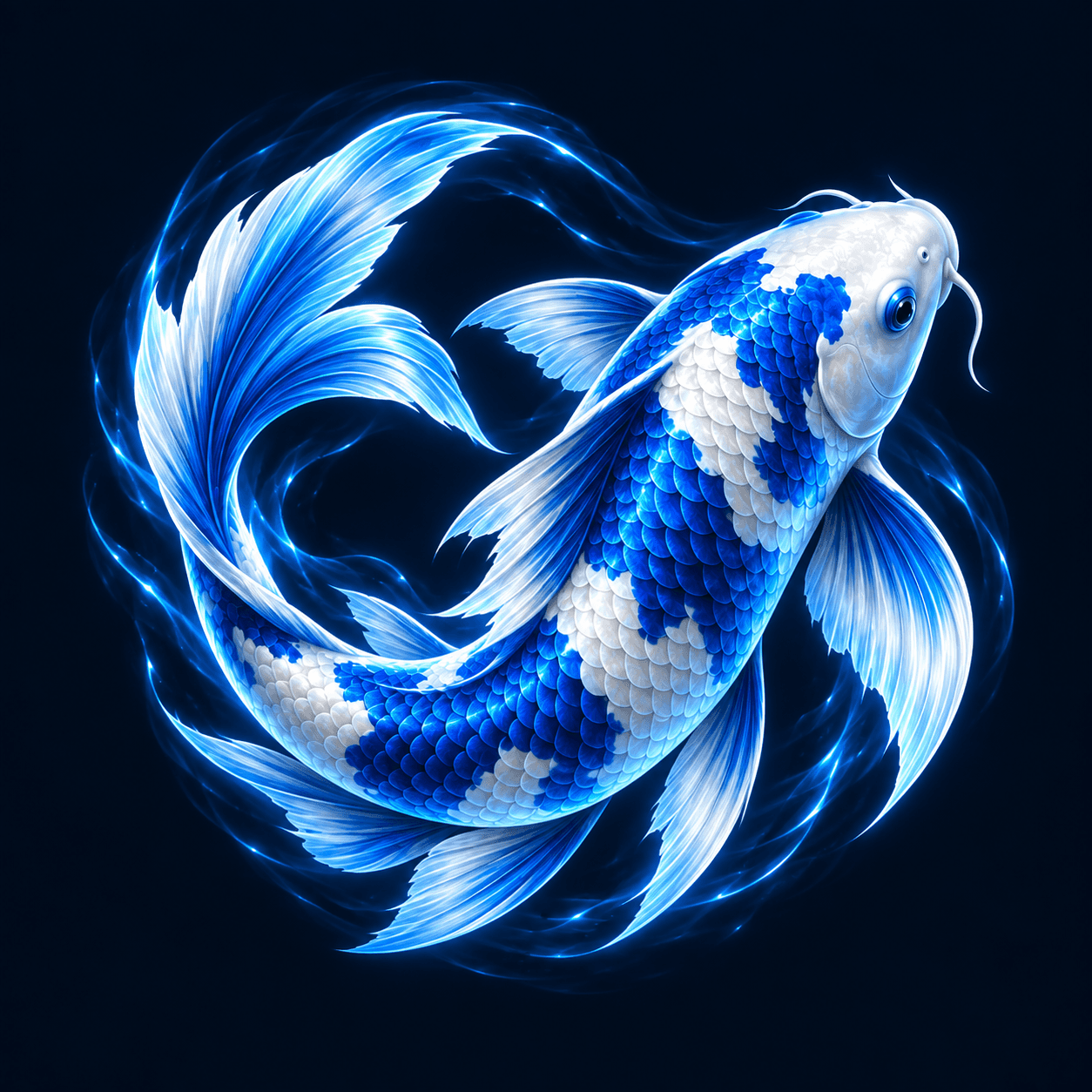Blue koi artwork representing Blue Koi EA
